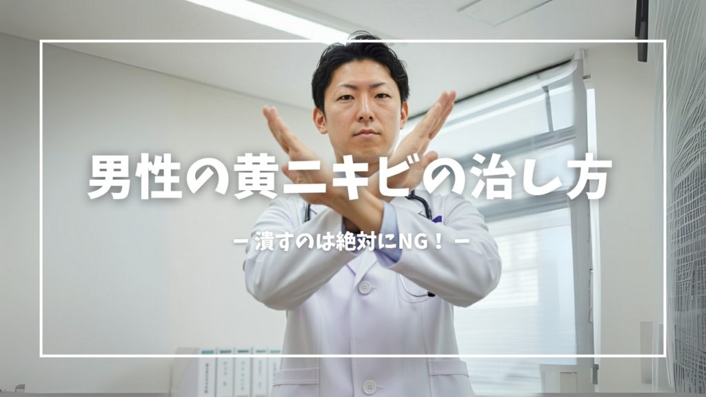 男性の黄ニキビの治し方は？潰すのは絶対にNG