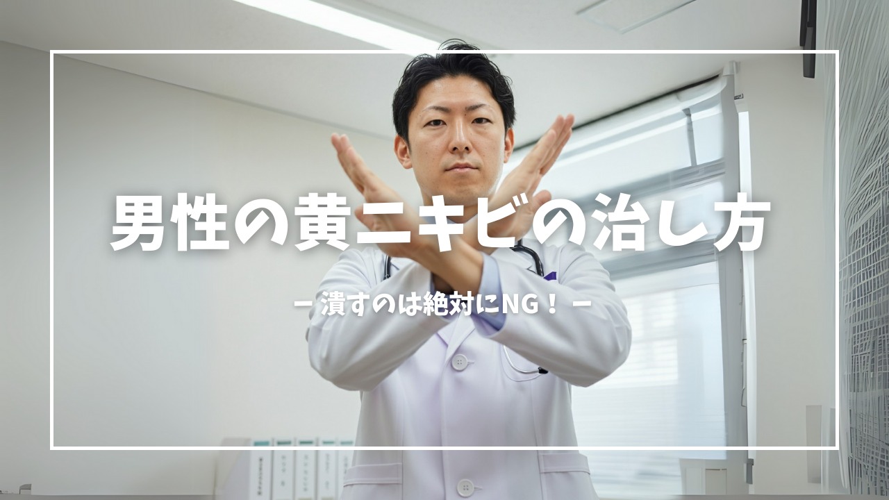 潰すのはNG！男性の黄ニキビに効果的な治療法を紹介
