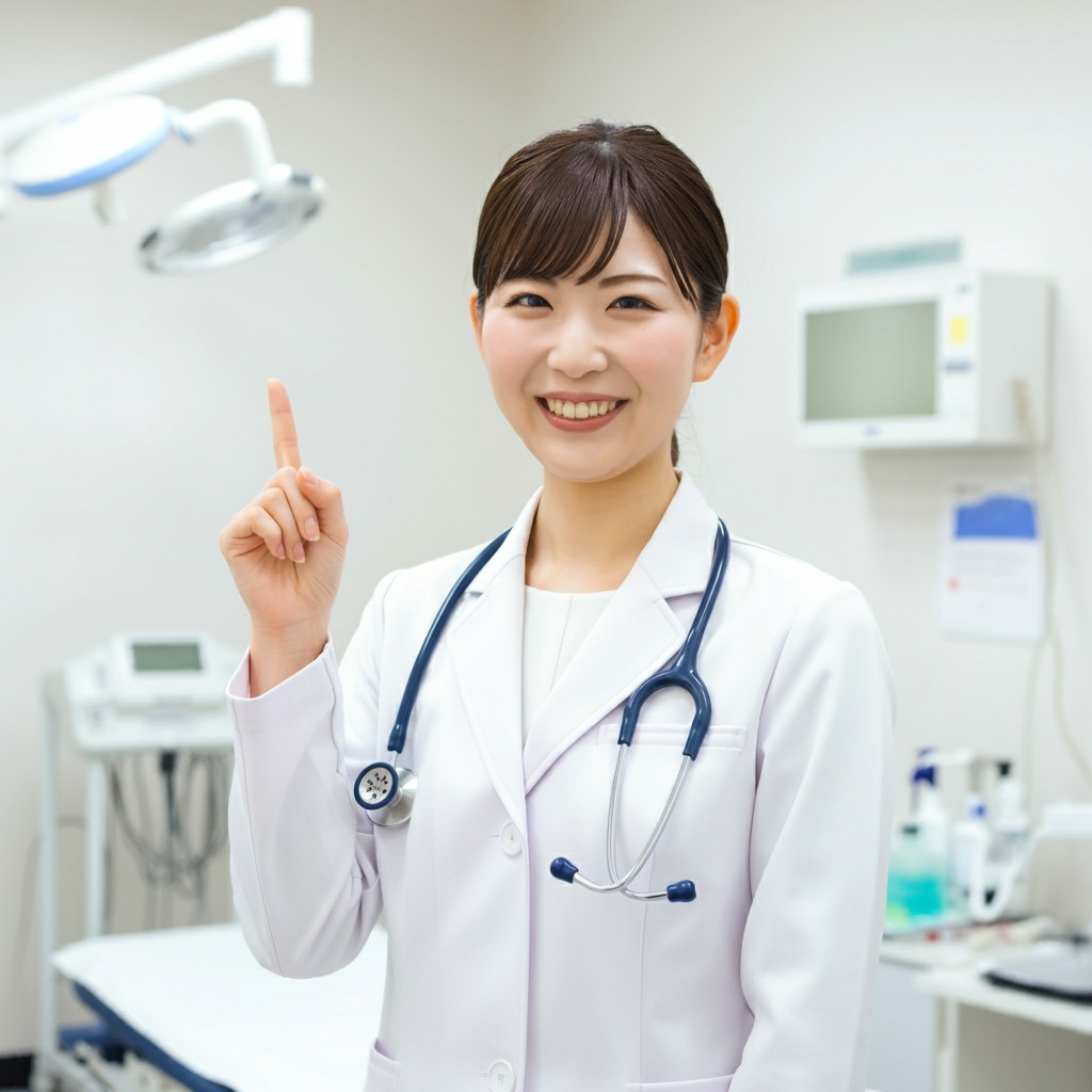 ミラドライのポイントを解説する女性医師