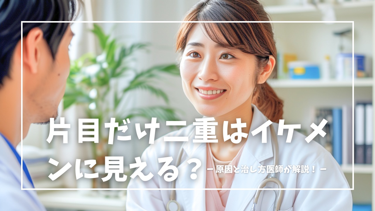 片目だけ二重(雄雌眼)はイケメンに見える？