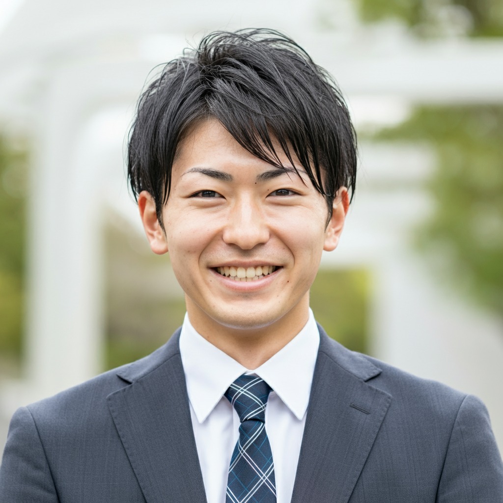 若々しい肌のビジネスマン