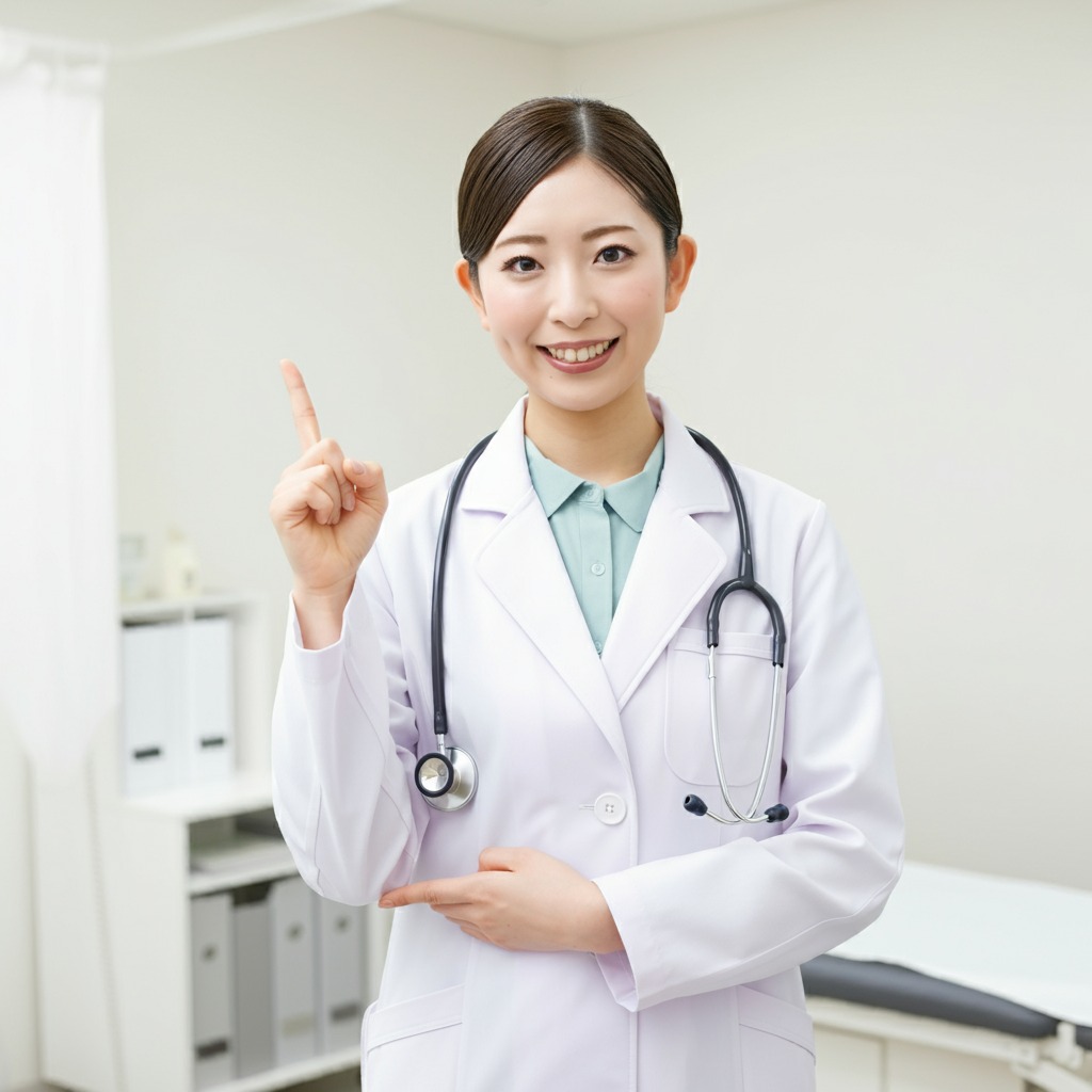 汗によるニオイの原因について解説する女性医師