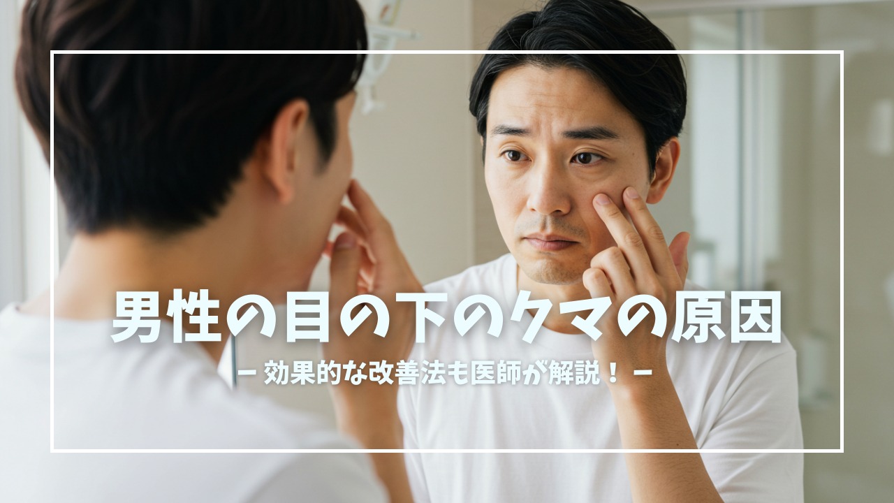 男性の目の下のクマの原因と改善方法