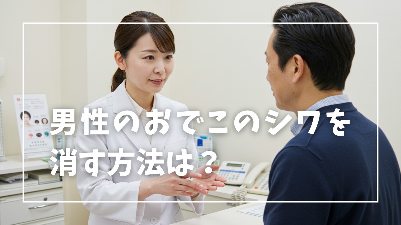 男性のおでこのシワをなくす方法