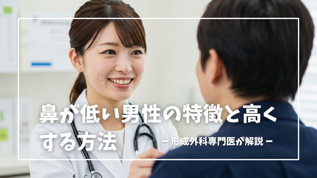 鼻が低い男性の特徴と鼻を高くする方法