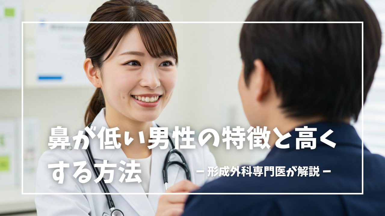 鼻が低い男性の特徴と高くする方法