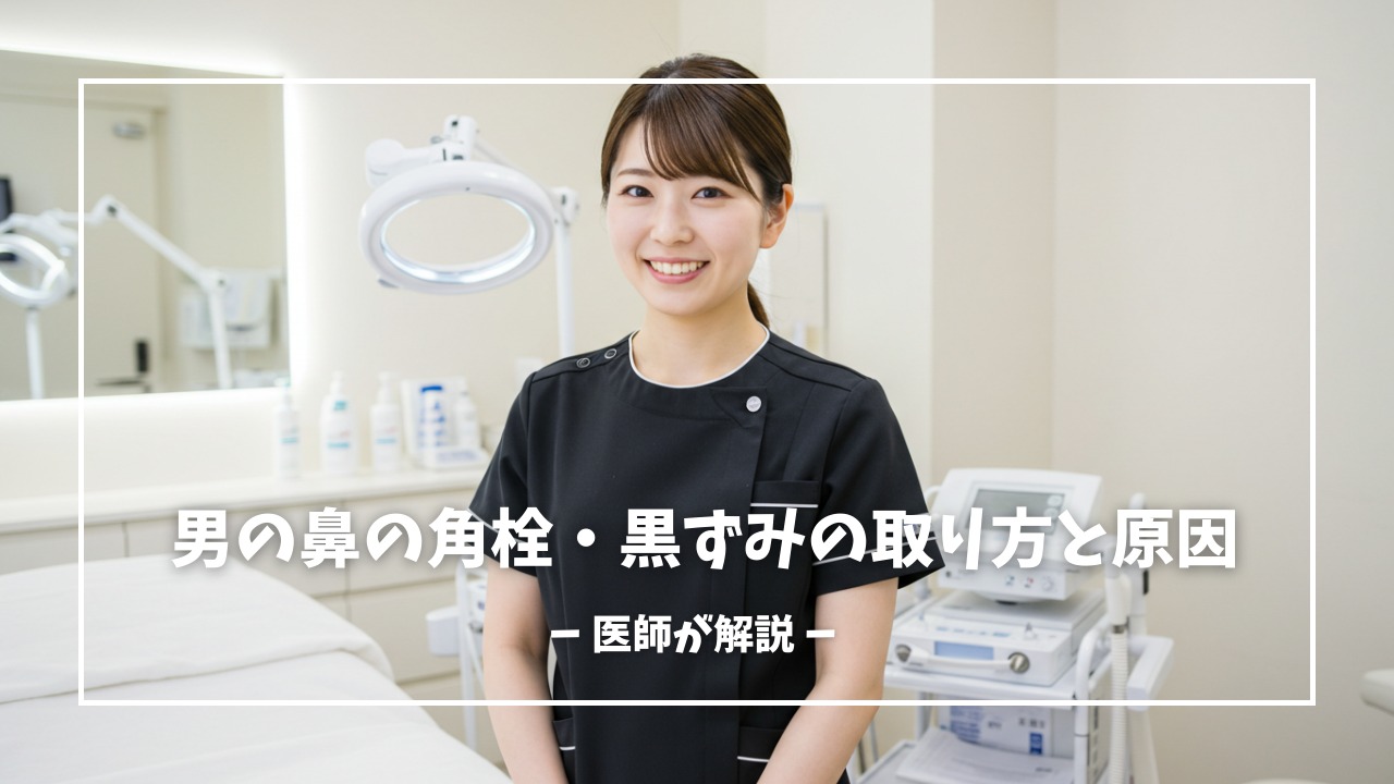 男の鼻の角栓・黒ずみの原因と除去方法
