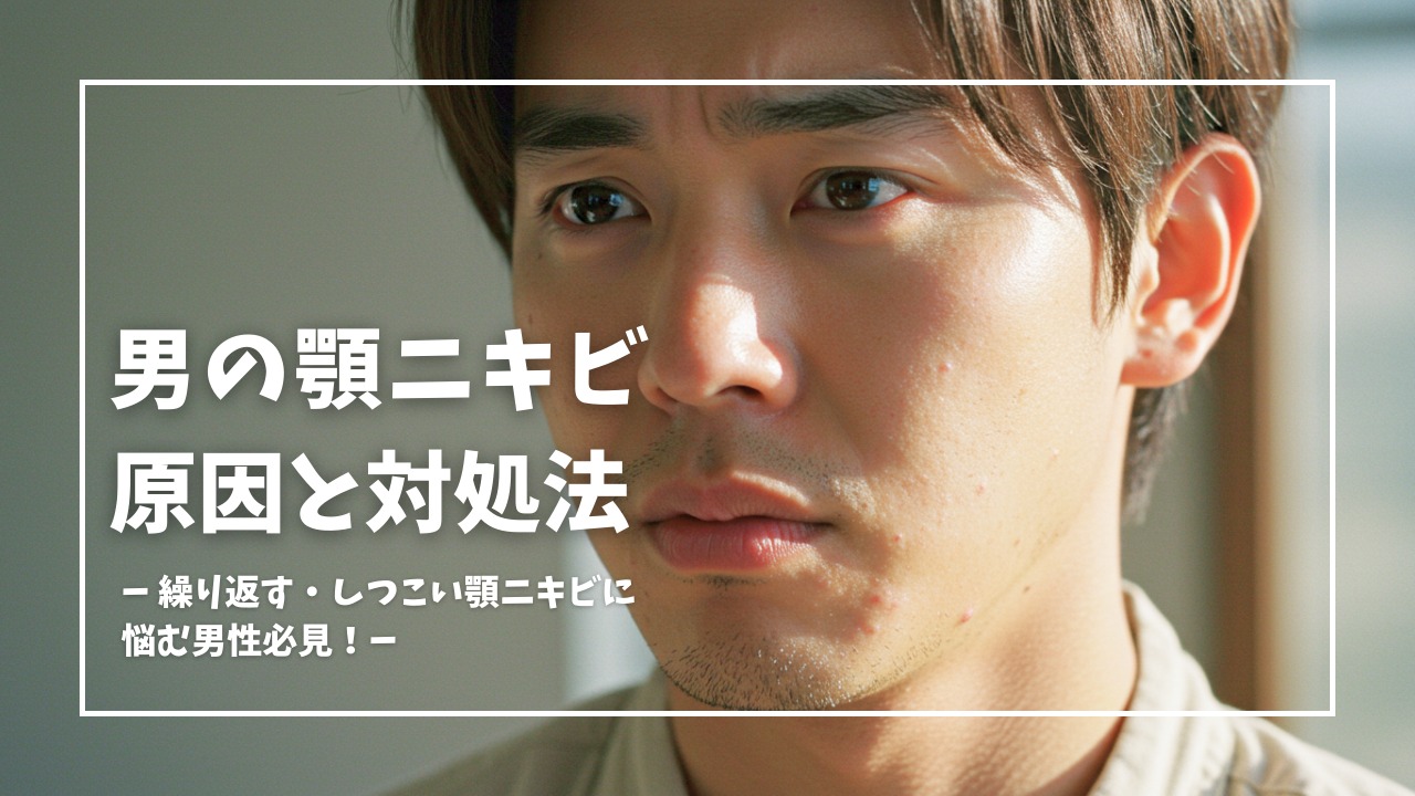 繰り返す男の顎ニキビの原因と対処法