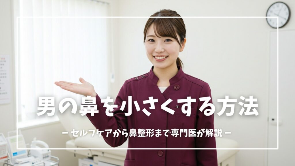 男性の鼻を小さくする方法