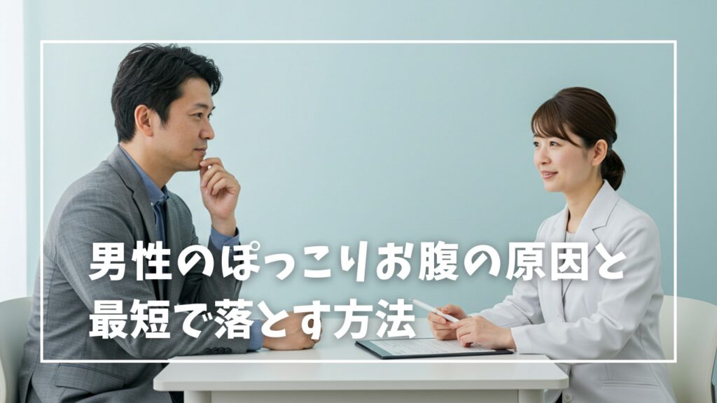 男性のぽっこりお腹の原因と最短で落とす方法