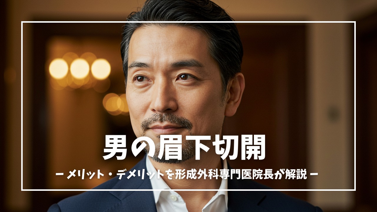 男性の眉下切開