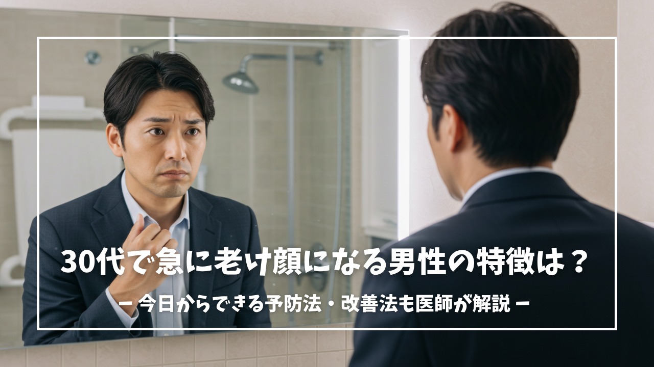 30代で急に老け顔になる男性の特徴は？