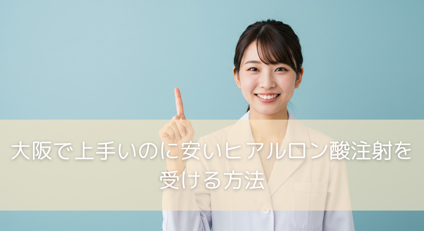 大阪で上手いのに安いヒアルロン酸注射を受ける方法