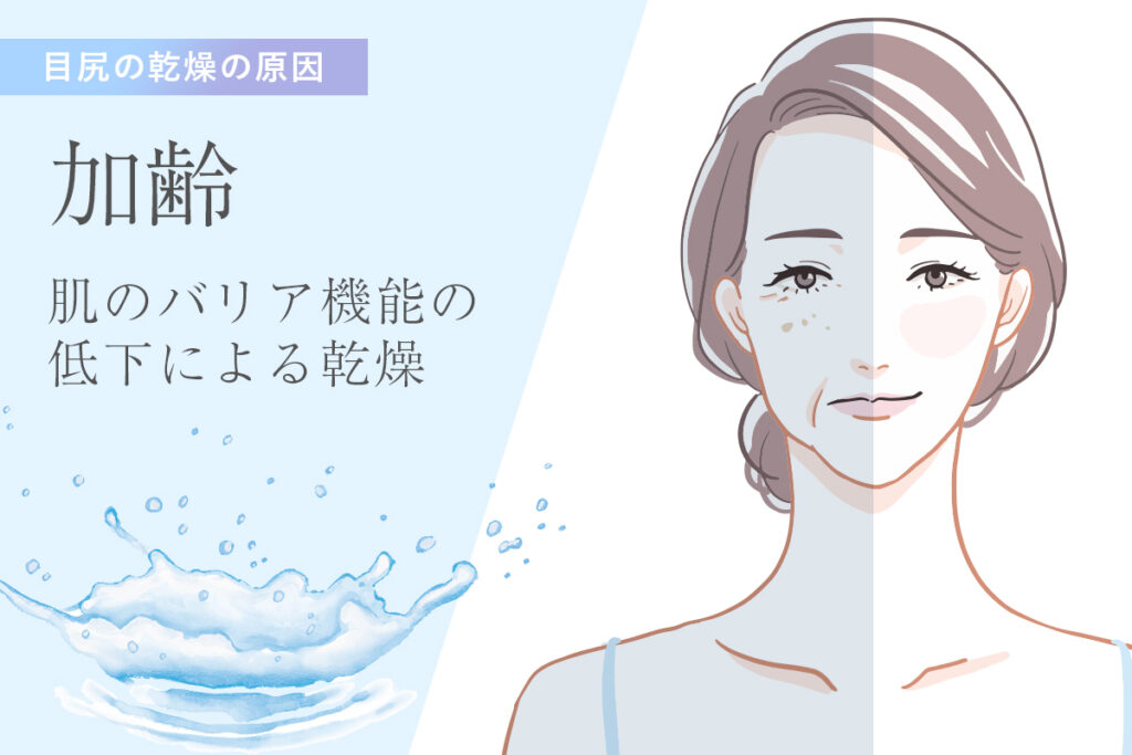 目尻が乾燥する原因 加齢