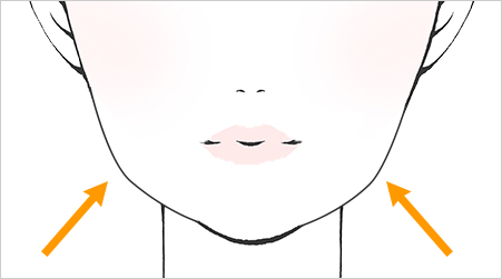 エラの張りが気になる女性