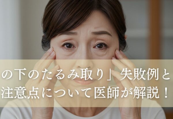 「目の下のたるみ取り」失敗例とは？注意点について医師が解説！