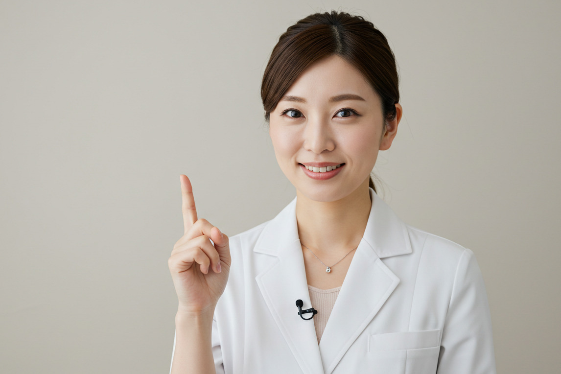 解説する女性