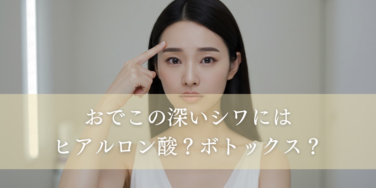 おでこの深いシワにはヒアルロン酸?ボトックス?