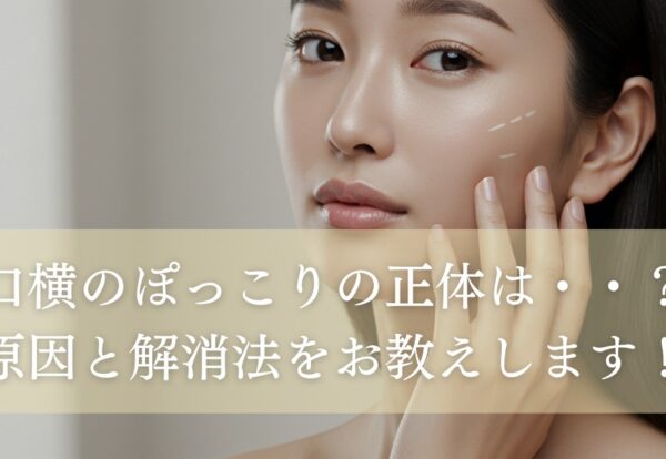 口横のぽっこりの正体は・・？原因と解消法をお教えします！