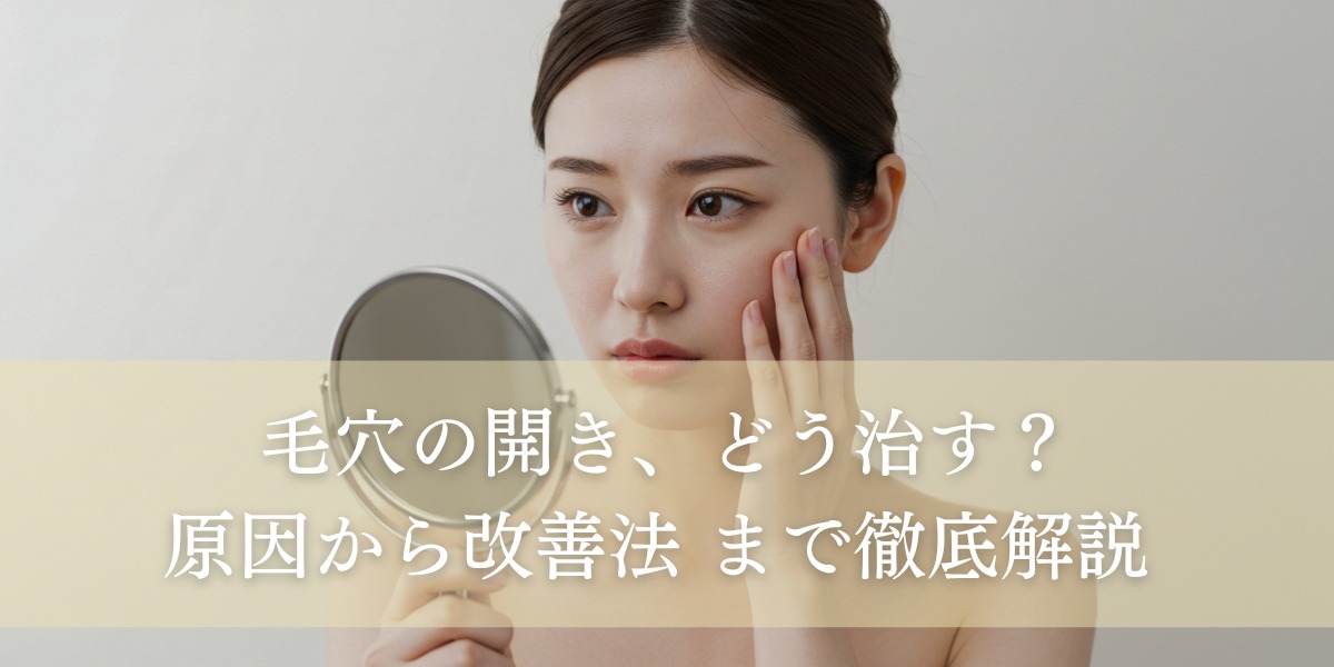 毛穴の開き、どう治す？原因から改善法 まで徹底解説