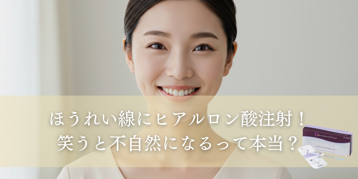 ほうれい線にヒアルロン酸注射!笑うと不自然になるって本当?