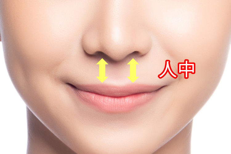 人中とは鼻の下から上唇に伸びる縦の溝のこと