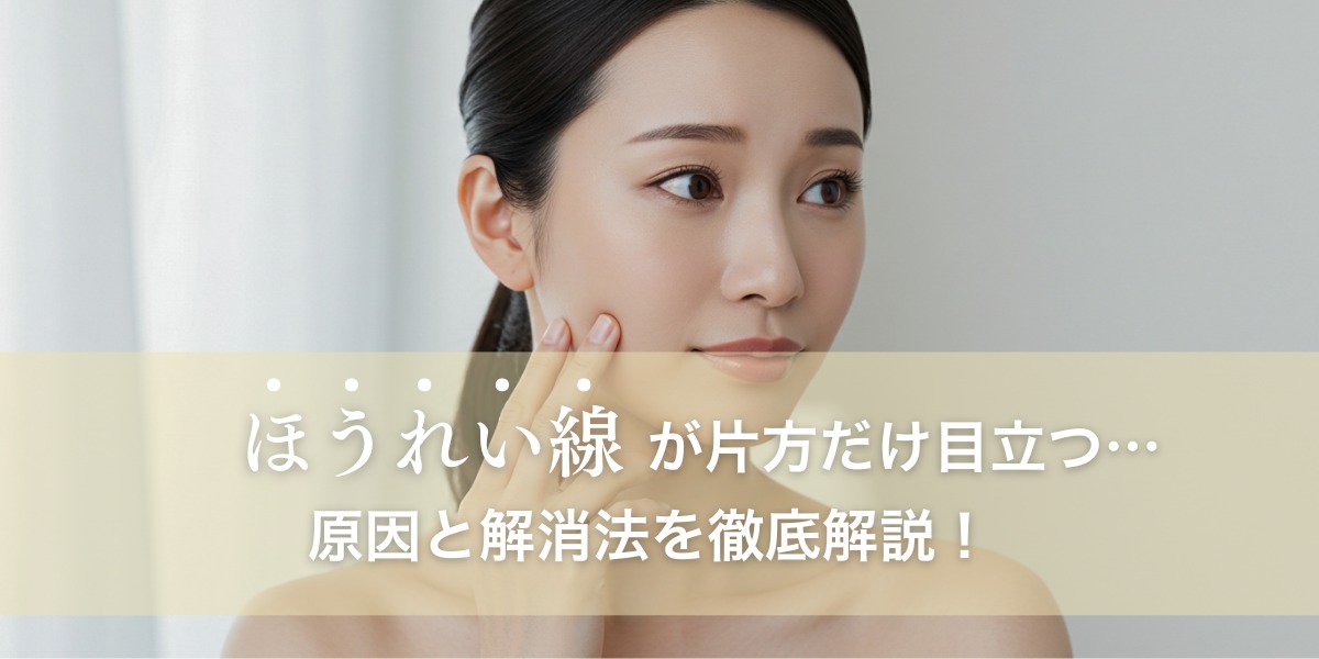 ほうれい線が片方だけ目立つ…原因と解消法を徹底解説!