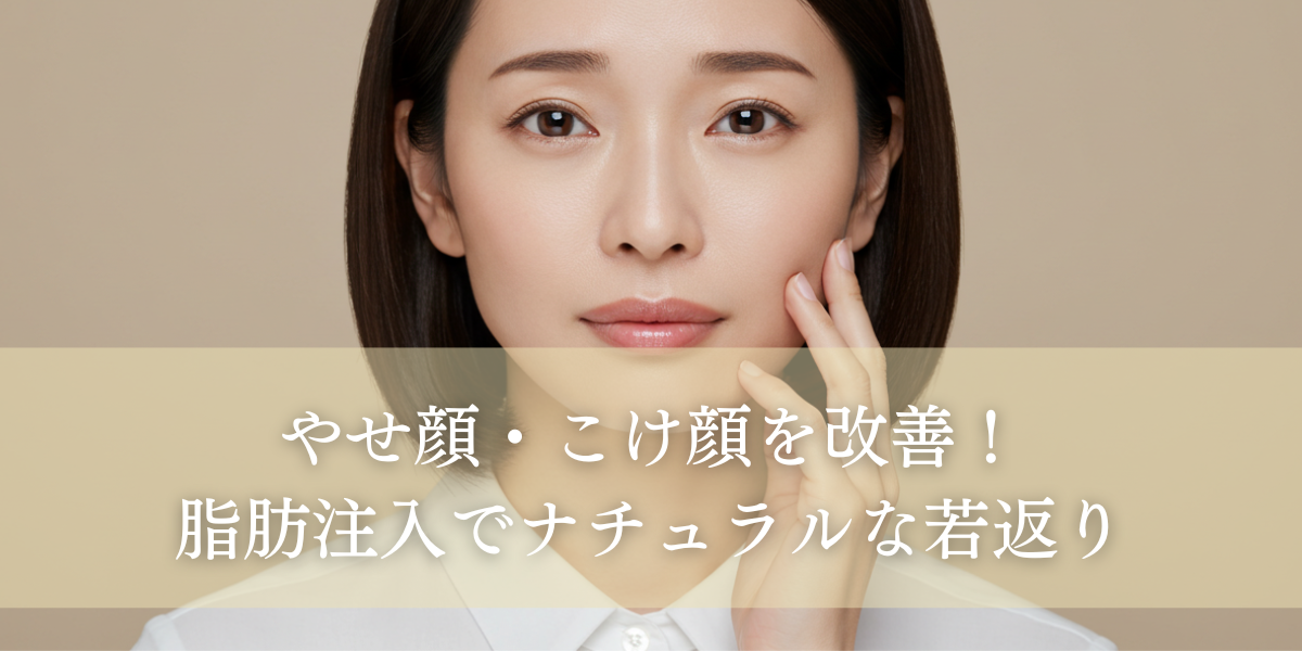 やせ顔・こけ顔を改善!脂肪注入でナチュラルな若返り