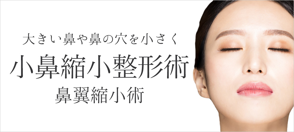 大きい鼻や鼻の穴を小さくする小鼻縮小整形術（鼻翼縮小術）