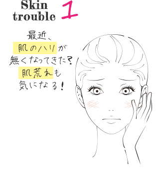 美肌治療で大阪ならPSCで肌のトラブルチェック　Skin Trouble1　最近肌のハリが無くなってきた？肌荒れも気になる！